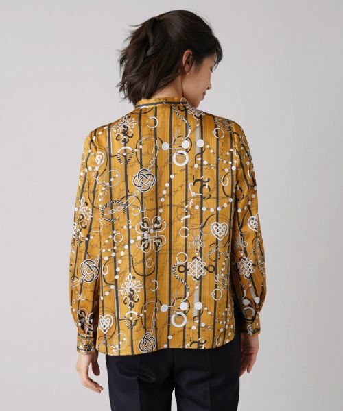 Leilian / レリアン シャツ・ブラウス | 総柄プリントバンドカラーブラウス【ROCHAS Premiere】【RATTI】 | 詳細6