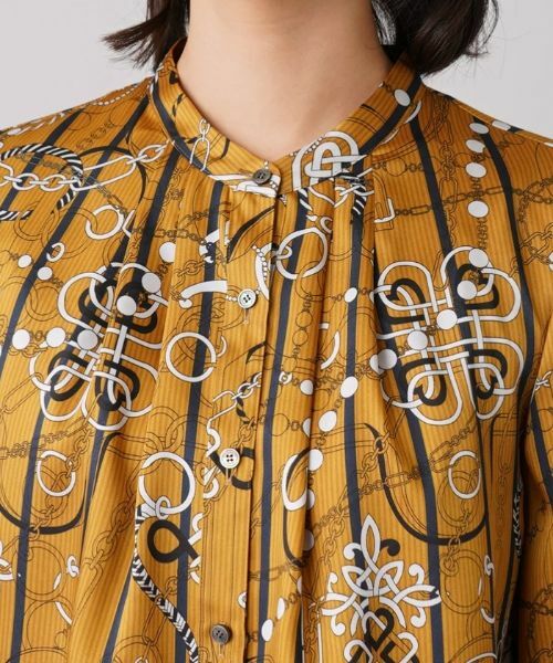 Leilian / レリアン シャツ・ブラウス | 総柄プリントバンドカラーブラウス【ROCHAS Premiere】【RATTI】 | 詳細7