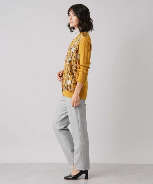 Leilian / レリアン カーディガン・ボレロ | プリント切替Vネックカーディガン【ROCHAS Premiere】【RATTI】 | 詳細13