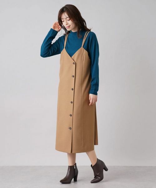 Leilian / レリアン ロング・マキシ丈ワンピース | ダブルストラップジャンパースカート【Leilian：EZUMI】 | 詳細11