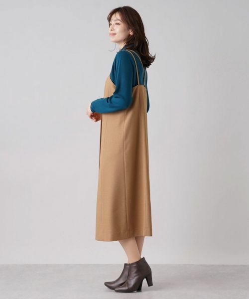 Leilian / レリアン ロング・マキシ丈ワンピース | ダブルストラップジャンパースカート【Leilian：EZUMI】 | 詳細12