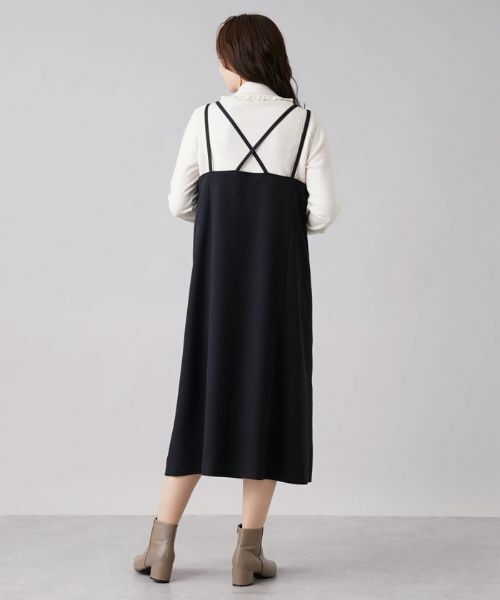 Leilian / レリアン ロング・マキシ丈ワンピース | ダブルストラップジャンパースカート【Leilian：EZUMI】 | 詳細3