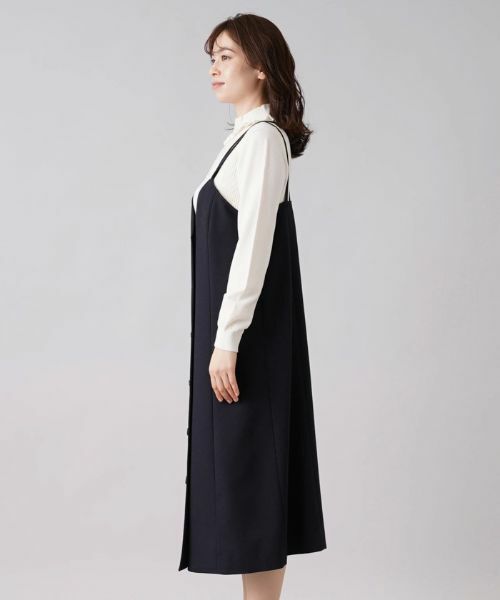 Leilian / レリアン ロング・マキシ丈ワンピース | ダブルストラップジャンパースカート【Leilian：EZUMI】 | 詳細5