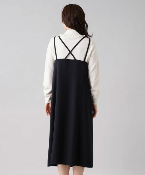 Leilian / レリアン ロング・マキシ丈ワンピース | ダブルストラップジャンパースカート【Leilian：EZUMI】 | 詳細6