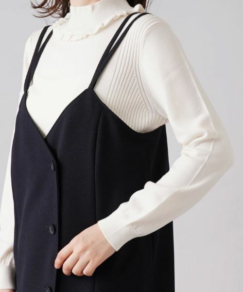 Leilian / レリアン ロング・マキシ丈ワンピース | ダブルストラップジャンパースカート【Leilian：EZUMI】 | 詳細9