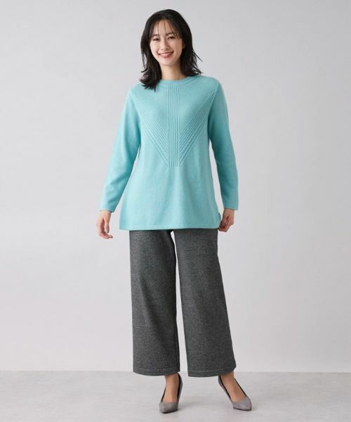 Leilian / レリアン その他パンツ | 【あったか素材】ウエストゴムワイドパンツ | 詳細1