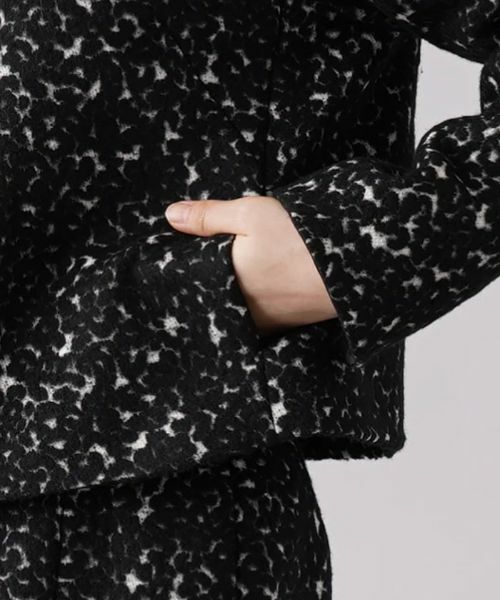 Leilian / レリアン テーラードジャケット | 織柄ノーカラージャケット | 詳細10