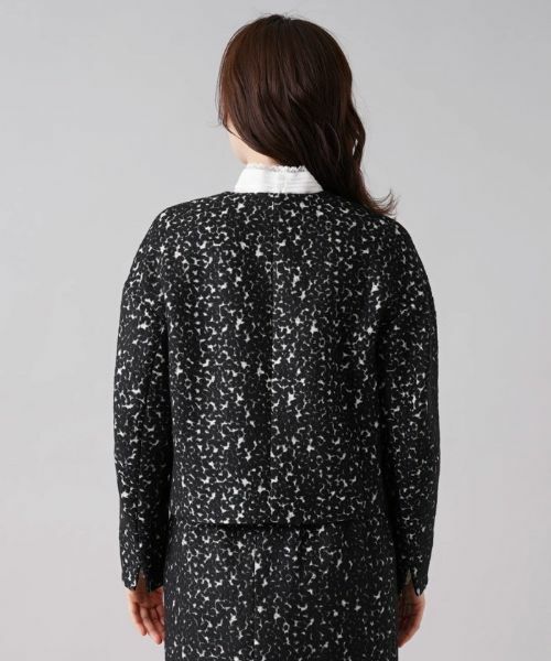 Leilian / レリアン テーラードジャケット | 織柄ノーカラージャケット | 詳細6