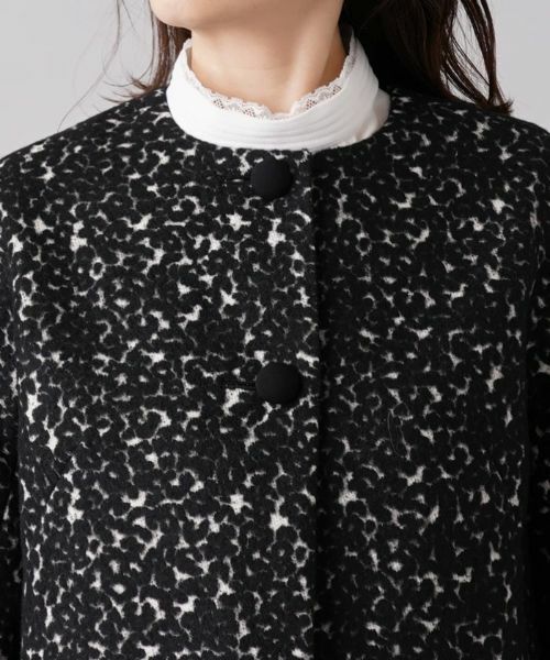 Leilian / レリアン テーラードジャケット | 織柄ノーカラージャケット | 詳細7