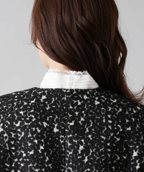 Leilian / レリアン テーラードジャケット | 織柄ノーカラージャケット | 詳細8