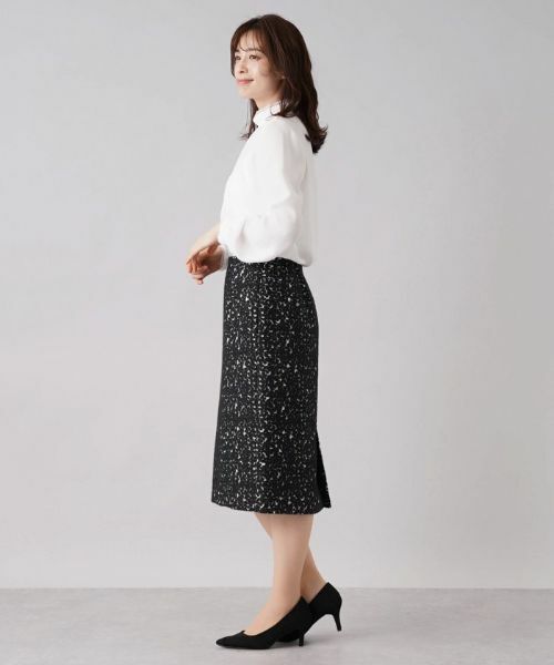 Leilian / レリアン ミニ・ひざ丈スカート | 織柄タイトスカート | 詳細2