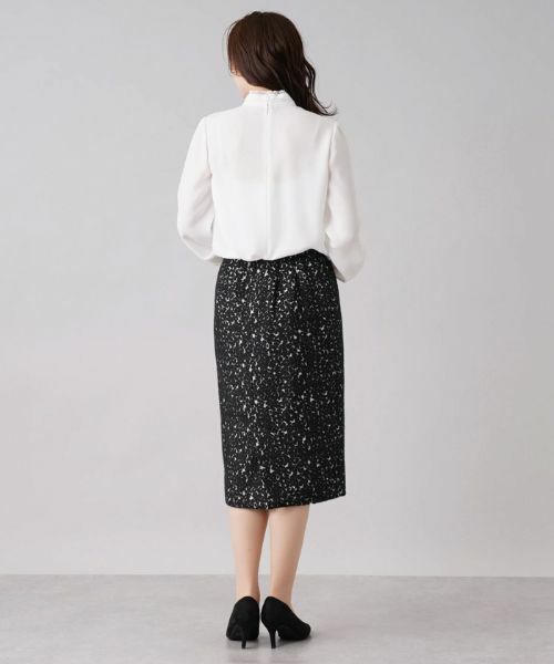 Leilian / レリアン ミニ・ひざ丈スカート | 織柄タイトスカート | 詳細3