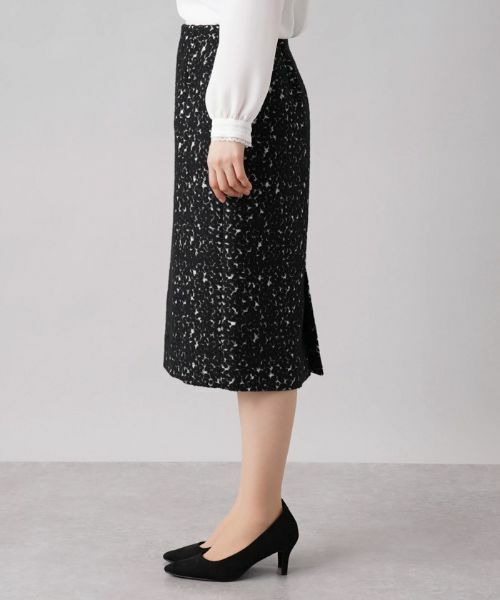 Leilian / レリアン ミニ・ひざ丈スカート | 織柄タイトスカート | 詳細5