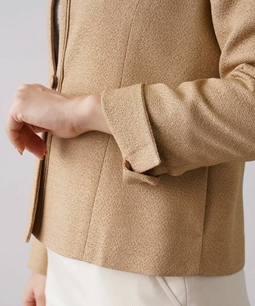 Leilian / レリアン テーラードジャケット | 【セレモニー】ツイードノーカラージャケット | 詳細10