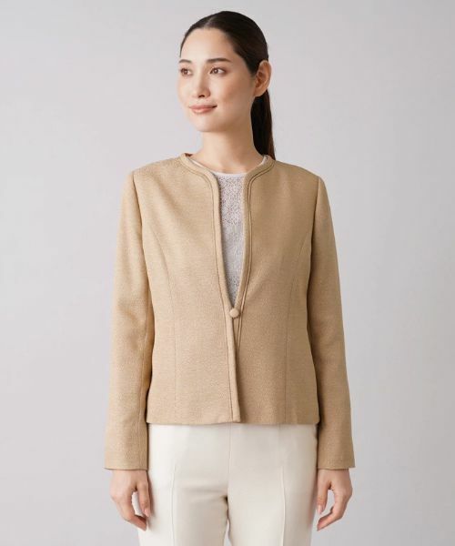 Leilian / レリアン テーラードジャケット | 【セレモニー】ツイードノーカラージャケット | 詳細4