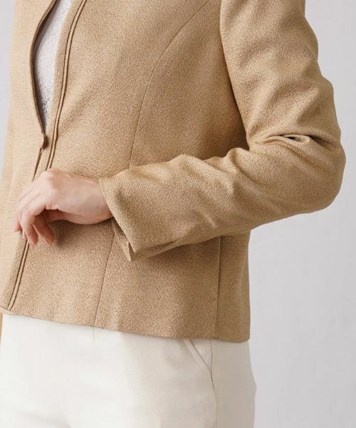 Leilian / レリアン テーラードジャケット | 【セレモニー】ツイードノーカラージャケット | 詳細9