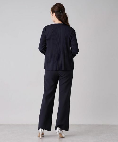 Leilian / レリアン シャツ・ブラウス | リブ×プリーツ切替カーディガン | 詳細13