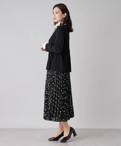 Leilian / レリアン シャツ・ブラウス | リブ×プリーツ切替カーディガン | 詳細2