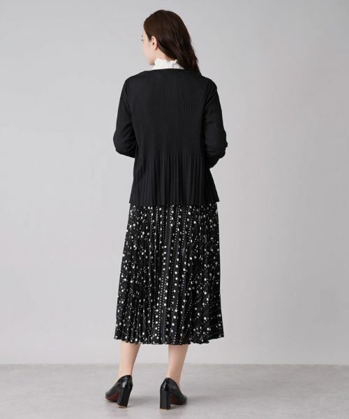 Leilian / レリアン シャツ・ブラウス | リブ×プリーツ切替カーディガン | 詳細3