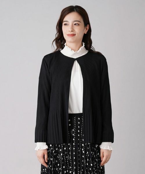 Leilian / レリアン シャツ・ブラウス | リブ×プリーツ切替カーディガン | 詳細4