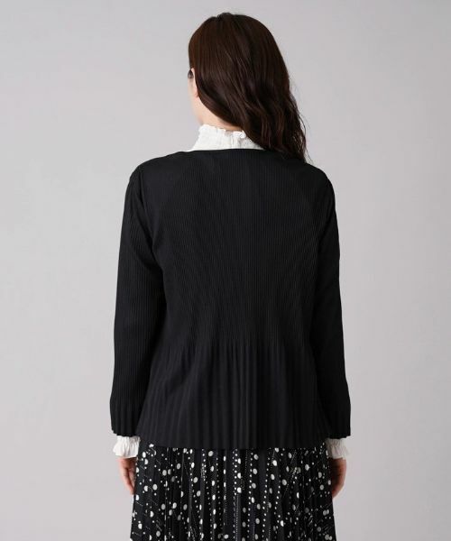 Leilian / レリアン シャツ・ブラウス | リブ×プリーツ切替カーディガン | 詳細6