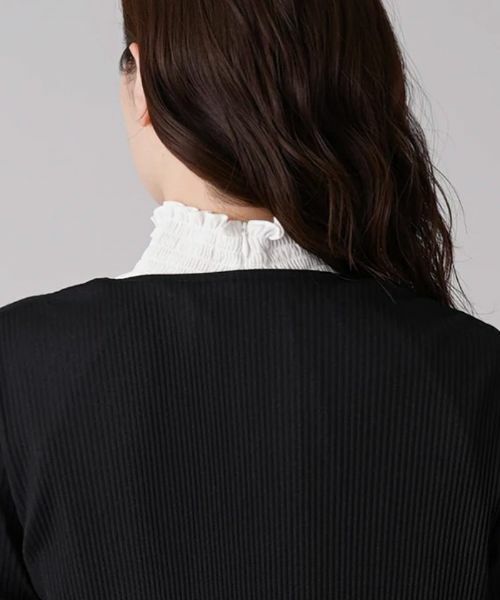 Leilian / レリアン シャツ・ブラウス | リブ×プリーツ切替カーディガン | 詳細8