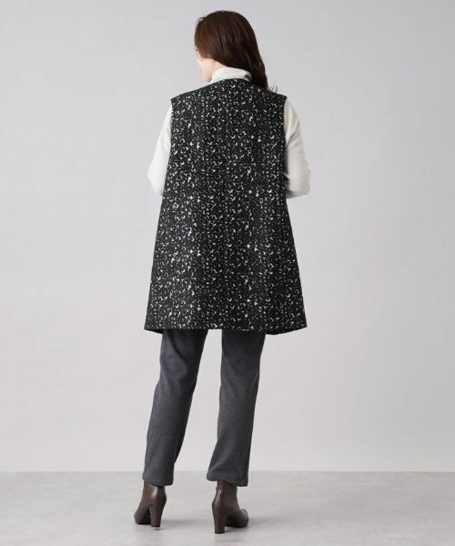 Leilian / レリアン テーラードジャケット | 織柄ロングベスト | 詳細3