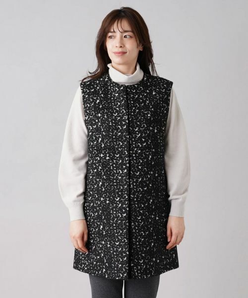 Leilian / レリアン テーラードジャケット | 織柄ロングベスト | 詳細4