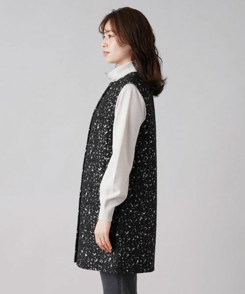 Leilian / レリアン テーラードジャケット | 織柄ロングベスト | 詳細5