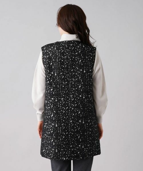 Leilian / レリアン テーラードジャケット | 織柄ロングベスト | 詳細6