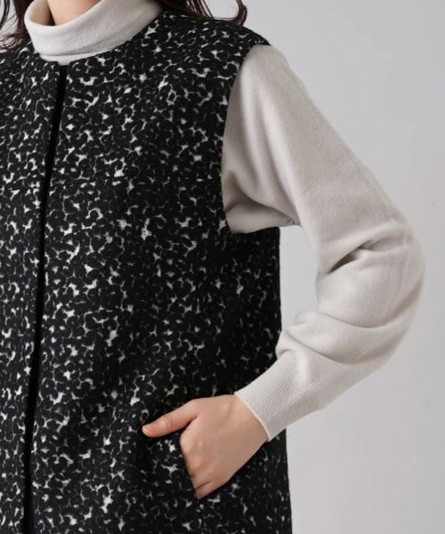 Leilian / レリアン テーラードジャケット | 織柄ロングベスト | 詳細9