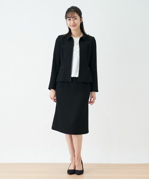 Leilian / レリアン セットアップ | 【セレモニー】ジャカードスーツ(ブラック)