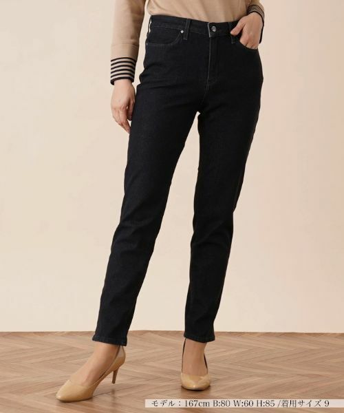 Leilian/レリアン ストレッチスキニーデニムパンツ【L JEANS】 ブラック 9(M)