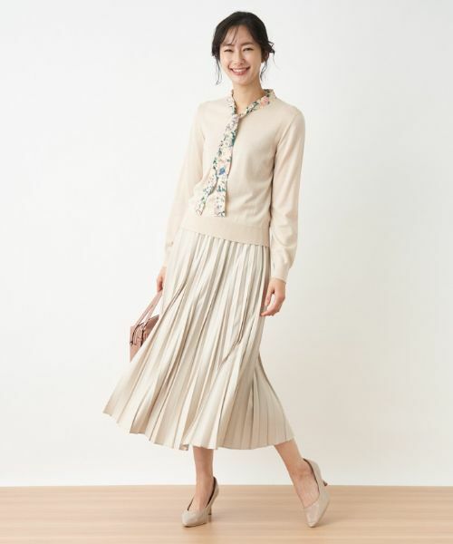 Leilian / レリアン ニット・セーター | ボタニカル柄ボウタイニット | 詳細4