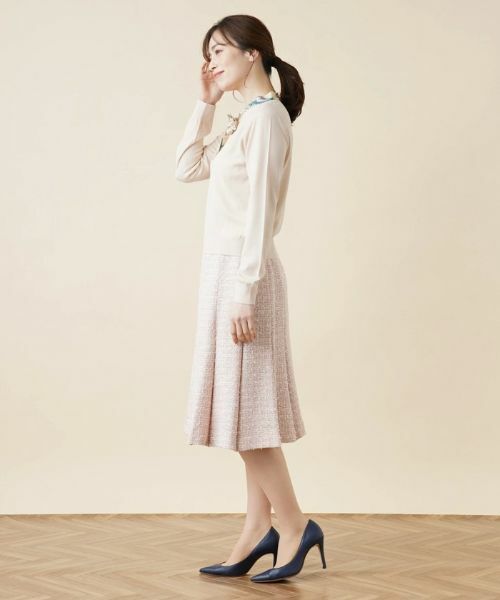 Leilian / レリアン ニット・セーター | ボタニカル柄ボウタイニット | 詳細6