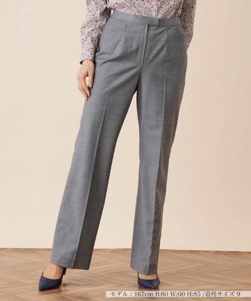 Leilian / レリアン その他パンツ | センタープレスパンツ(チャコール系)