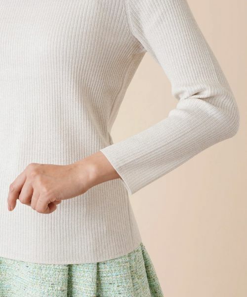 Leilian / レリアン ニット・セーター | ビジューネックラメニット | 詳細12