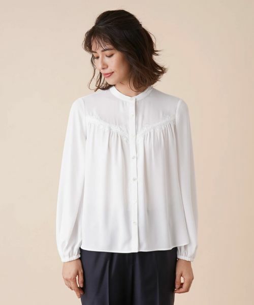 Leilian / レリアン シャツ・ブラウス | バンドカラーブラウス | 詳細7