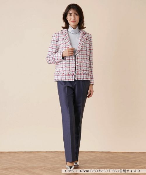 Leilian / レリアン テーラードジャケット | ツイードチェックジャケット | 詳細1