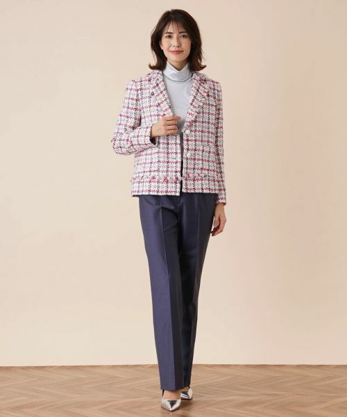 Leilian / レリアン テーラードジャケット | ツイードチェックジャケット | 詳細13
