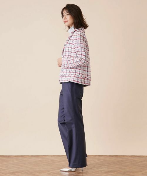 Leilian / レリアン テーラードジャケット | ツイードチェックジャケット | 詳細2