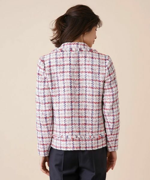 Leilian / レリアン テーラードジャケット | ツイードチェックジャケット | 詳細6