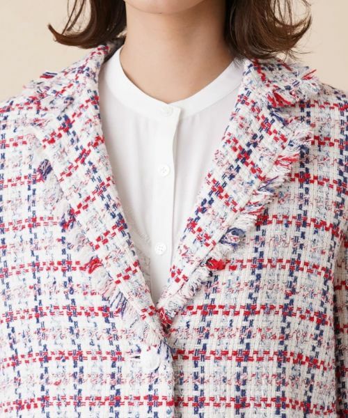 Leilian / レリアン テーラードジャケット | ツイードチェックジャケット | 詳細7