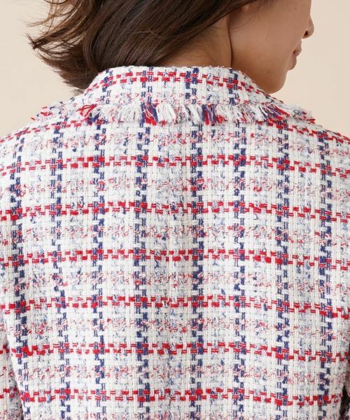 Leilian / レリアン テーラードジャケット | ツイードチェックジャケット | 詳細8