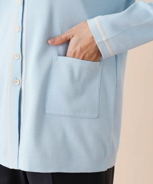 Leilian / レリアン カーディガン・ボレロ | 配色ラインVネックカーディガン | 詳細10