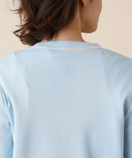 Leilian / レリアン カーディガン・ボレロ | 配色ラインVネックカーディガン | 詳細8