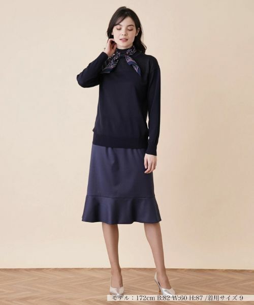 Leilian / レリアン ニット・セーター | ラメニット切替ハイネックプルオーバー | 詳細1