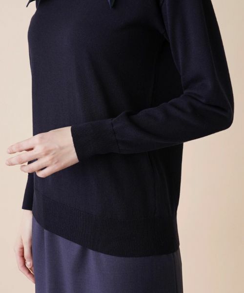 Leilian / レリアン ニット・セーター | ラメニット切替ハイネックプルオーバー | 詳細10