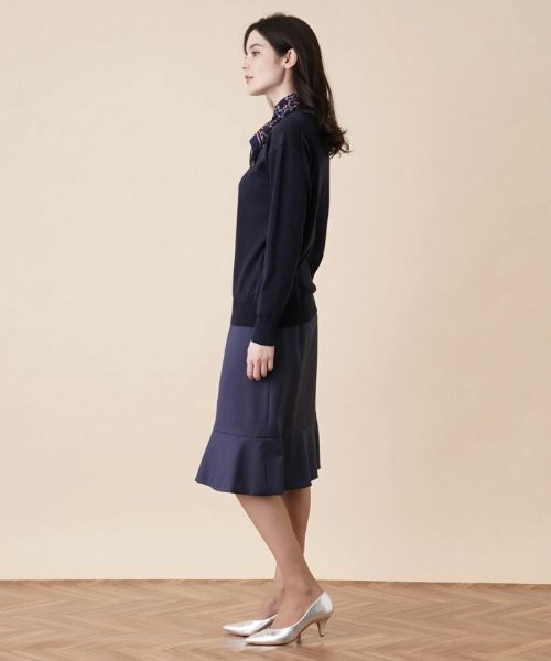 Leilian / レリアン ニット・セーター | ラメニット切替ハイネックプルオーバー | 詳細2