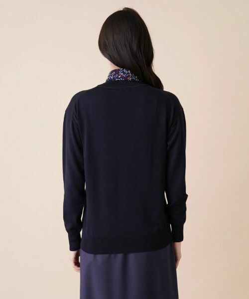 Leilian / レリアン ニット・セーター | ラメニット切替ハイネックプルオーバー | 詳細6